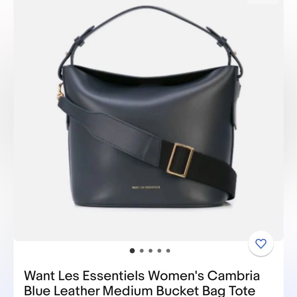 WANT Les Essentiels Blue Leather Crossbody Bag